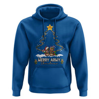 Merry Army Christmas Hoodie Military Family Veteran Xmas Gift Camo Boots