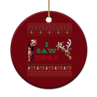 Jesus I Saw That Meme Ceramic Ornament Funny Ugly Christmas Religious Christian - Wonder Print Shop