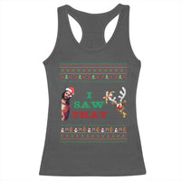 Jesus I Saw That Meme Racerback Tank Top Funny Ugly Christmas Religious Christian - Wonder Print Shop