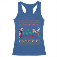 Jesus I Saw That Meme Racerback Tank Top Funny Ugly Christmas Religious Christian - Wonder Print Shop