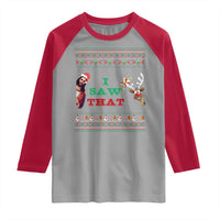 Jesus I Saw That Meme Raglan Shirt Funny Ugly Christmas Religious Christian - Wonder Print Shop