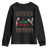 Jesus I Saw That Meme Youth Sweatshirt Funny Ugly Christmas Religious Christian - Wonder Print Shop