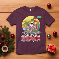 Mele Kalikimaka Hawaiian Christmas In July Hawaii Santa T Shirt Xmas Family Beach Vacation - Wonder Print Shop