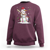 Christmas Baseball Player Sweatshirt Snowman Balls Xmas Gifts Santa Sports Men Boys - Wonder Print Shop