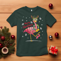 Christmas Flamingo T Shirt Tropical Xmas Family Beach Vacation - Wonder Print Shop