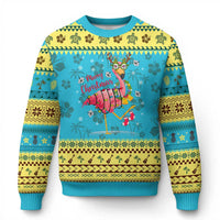 Christmas Flamingo Ugly Christmas Sweater Tropical Xmas Family Beach Vacation - Wonder Print Shop