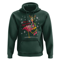 Christmas Flamingo Hoodie Tropical Xmas Family Beach Vacation