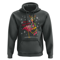 Christmas Flamingo Hoodie Tropical Xmas Family Beach Vacation