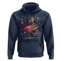 Christmas Flamingo Hoodie Tropical Xmas Family Beach Vacation
