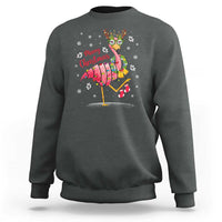 Christmas Flamingo Sweatshirt Tropical Xmas Family Beach Vacation - Wonder Print Shop