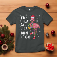 Christmas Flamingo T Shirt Hawaii Christmas Xmas Lights Tree - Wonder Print Shop