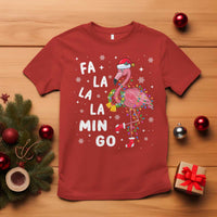 Christmas Flamingo T Shirt Hawaii Christmas Xmas Lights Tree - Wonder Print Shop