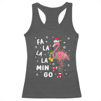 Christmas Flamingo Racerback Tank Top Hawaii Christmas Xmas Lights Tree