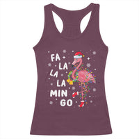 Christmas Flamingo Racerback Tank Top Hawaii Christmas Xmas Lights Tree