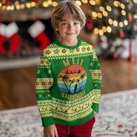 Mele Kalikimaka Hawaiian Christmas Ugly Christmas Sweater Retro Hawaii Island Palm Beach Surfboard Surf Xmas Family - Wonder Print Shop
