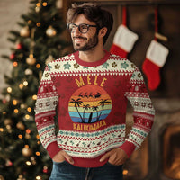 Mele Kalikimaka Hawaiian Christmas Ugly Christmas Sweater Retro Hawaii Island Palm Beach Surfboard Surf Xmas Family - Wonder Print Shop