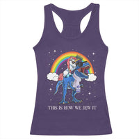 Funny Hanukkah Racerback Tank Top Jewnicorn This Is How We Jew It - Wonder Print Shop