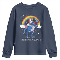 Funny Hanukkah Youth Sweatshirt Jewnicorn This Is How We Jew It - Wonder Print Shop