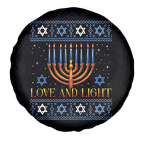 Ugly Hanukkah Spare Tire Cover Love and Light Jew Menorah Jewish Chanukah - Wonder Print Shop