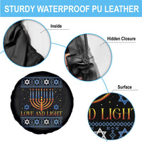 Ugly Hanukkah Spare Tire Cover Love and Light Jew Menorah Jewish Chanukah - Wonder Print Shop