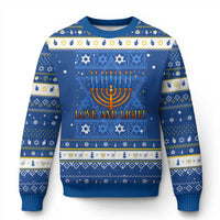 Ugly Hanukkah Hanukkah Ugly Sweater Love and Light Jew Menorah Jewish Chanukah - Wonder Print Shop