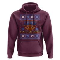 Ugly Hanukkah Hoodie Love and Light Jew Menorah Jewish Chanukah - Wonder Print Shop