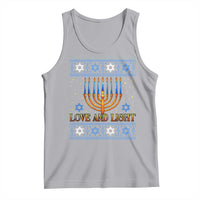 Ugly Hanukkah Tank Top Love and Light Jew Menorah Jewish Chanukah - Wonder Print Shop