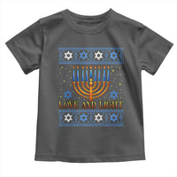 Ugly Hanukkah Toddler T Shirt Love and Light Jew Menorah Jewish Chanukah - Wonder Print Shop