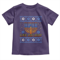 Ugly Hanukkah Toddler T Shirt Love and Light Jew Menorah Jewish Chanukah - Wonder Print Shop