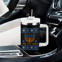 Ugly Hanukkah Tumbler With Handle Love and Light Jew Menorah Jewish Chanukah - Wonder Print Shop
