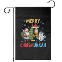 Merry Chrismukkah Garden Flag Happy Christmas Hanukkah Jewish Santa Snowman - Wonder Print Shop