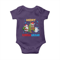 Merry Chrismukkah Baby Onesie Happy Christmas Hanukkah Jewish Santa Snowman - Wonder Print Shop