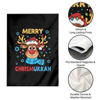 Merry Chrismukkah Garden Flag Jewish Happy Christmas Hanukkah Reindeer Menorah - Wonder Print Shop