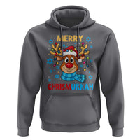 Merry Chrismukkah Hoodie Jewish Happy Christmas Hanukkah Reindeer Menorah - Wonder Print Shop