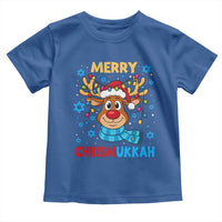 Merry Chrismukkah Toddler T Shirt Jewish Happy Christmas Hanukkah Reindeer Menorah - Wonder Print Shop