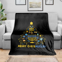 Merry Chrismukkah Throw Blanket Jewish Happy Hanukkah Christmas Tree - Wonder Print Shop