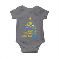 Merry Chrismukkah Baby Onesie Jewish Happy Hanukkah Christmas Tree - Wonder Print Shop