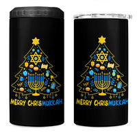 Merry Chrismukkah 4 in 1 Can Cooler Tumbler Jewish Happy Hanukkah Christmas Tree - Wonder Print Shop