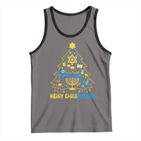 Merry Chrismukkah Tank Top Jewish Happy Hanukkah Christmas Tree - Wonder Print Shop