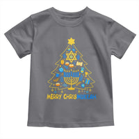 Merry Chrismukkah Toddler T Shirt Jewish Happy Hanukkah Christmas Tree - Wonder Print Shop