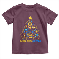 Merry Chrismukkah Toddler T Shirt Jewish Happy Hanukkah Christmas Tree - Wonder Print Shop