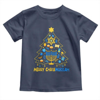 Merry Chrismukkah Toddler T Shirt Jewish Happy Hanukkah Christmas Tree - Wonder Print Shop