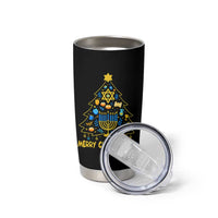 Merry Chrismukkah Tumbler Cup Jewish Happy Hanukkah Christmas Tree - Wonder Print Shop