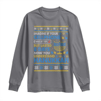 Funny Ugly Hanukkah Long Sleeve Shirt Imagine Your Cellphone Chanukah Jewish - Wonder Print Shop