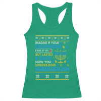 Funny Ugly Hanukkah Racerback Tank Top Imagine Your Cellphone Chanukah Jewish - Wonder Print Shop
