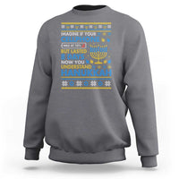 Funny Ugly Hanukkah Sweatshirt Imagine Your Cellphone Chanukah Jewish - Wonder Print Shop