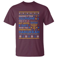 Funny Ugly Hanukkah T Shirt Imagine Your Cellphone Chanukah Jewish - Wonder Print Shop