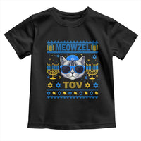 Cat Hanukkah Toddler T Shirt Meowzel Tov Jewish Cat Owner Ugly Chanukah - Wonder Print Shop