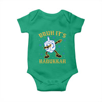 Bruh Hanukkah Baby Onesie Funny Dabbing Dreidel Love Jewish Chanukah Jew Gift - Wonder Print Shop