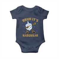 Bruh Hanukkah Baby Onesie Funny Dabbing Dreidel Love Jewish Chanukah Jew Gift - Wonder Print Shop